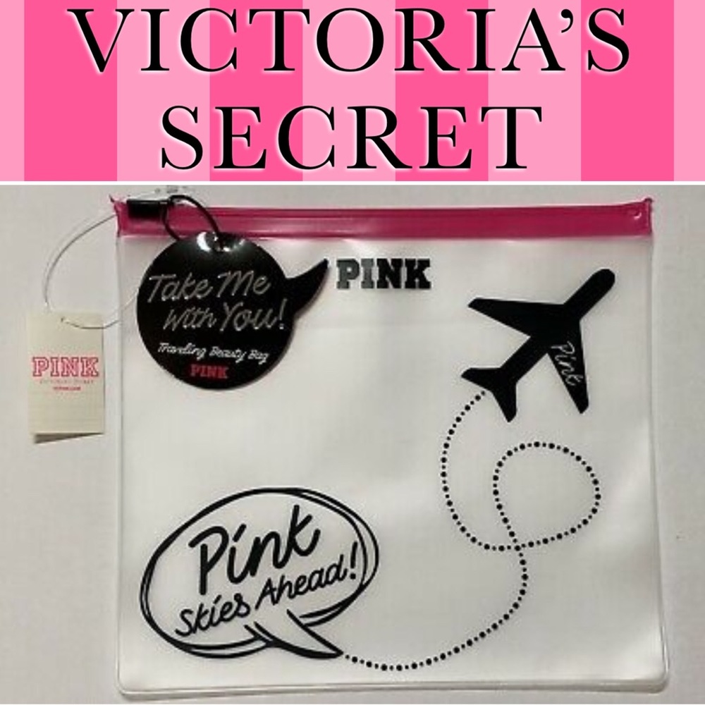 🆕🆚 Transparent Zip Pouch VICTORIA’S SECRET PINK